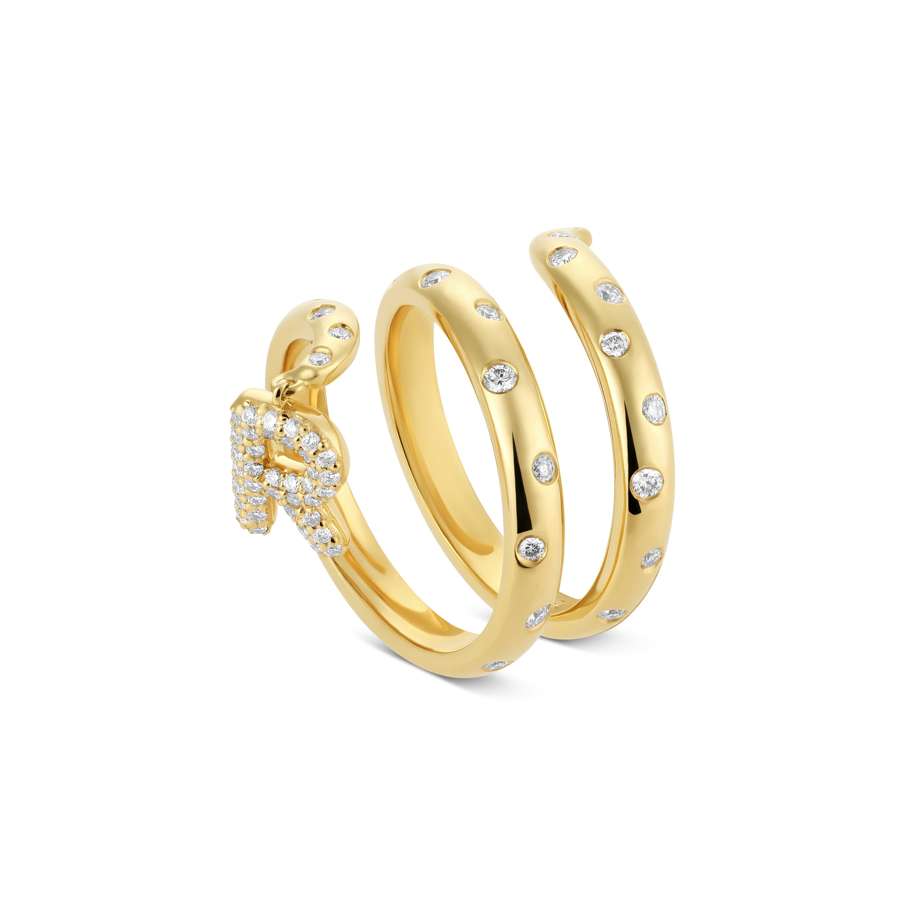 Scattered Diamond Ring