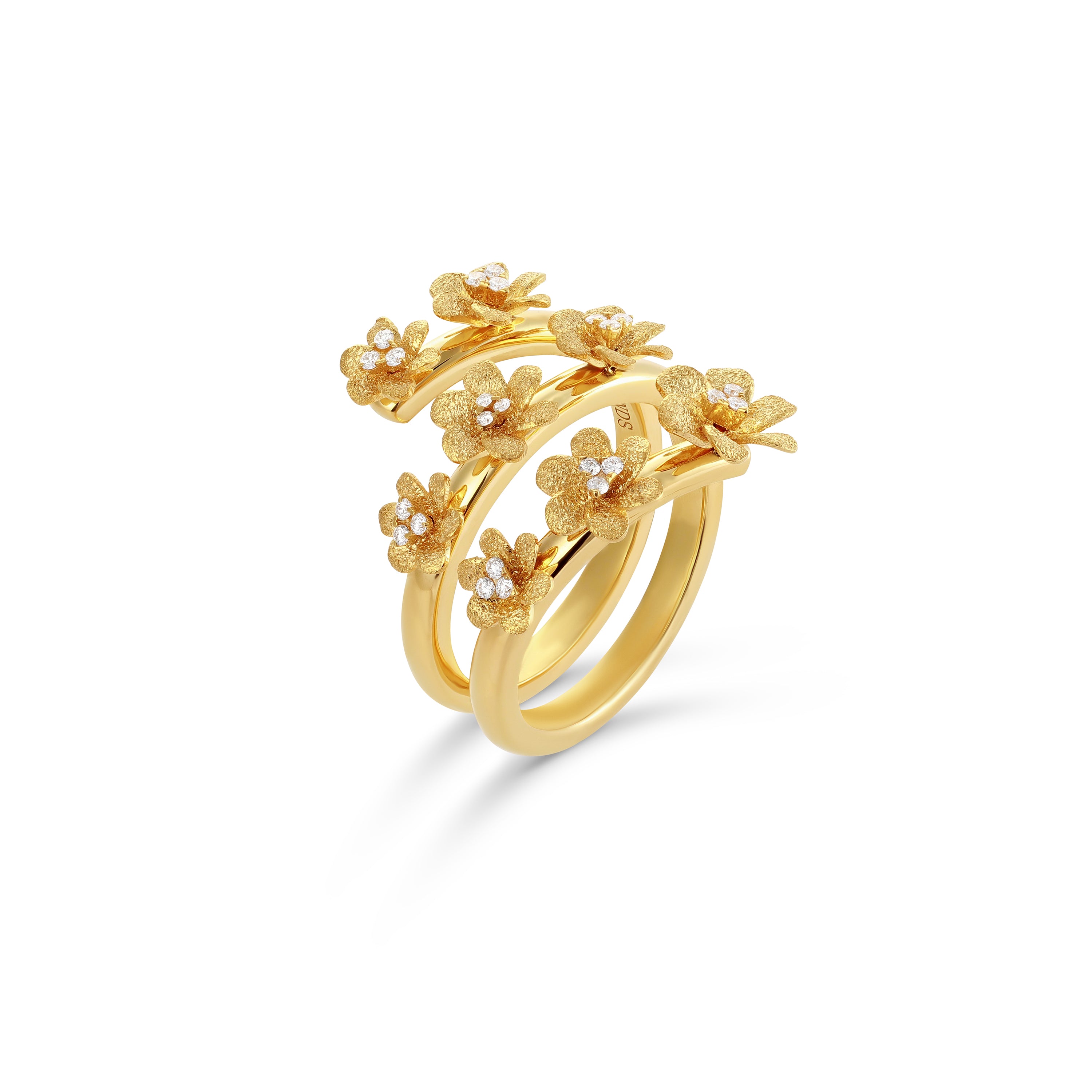 Fleur Spirale Diamond Ring