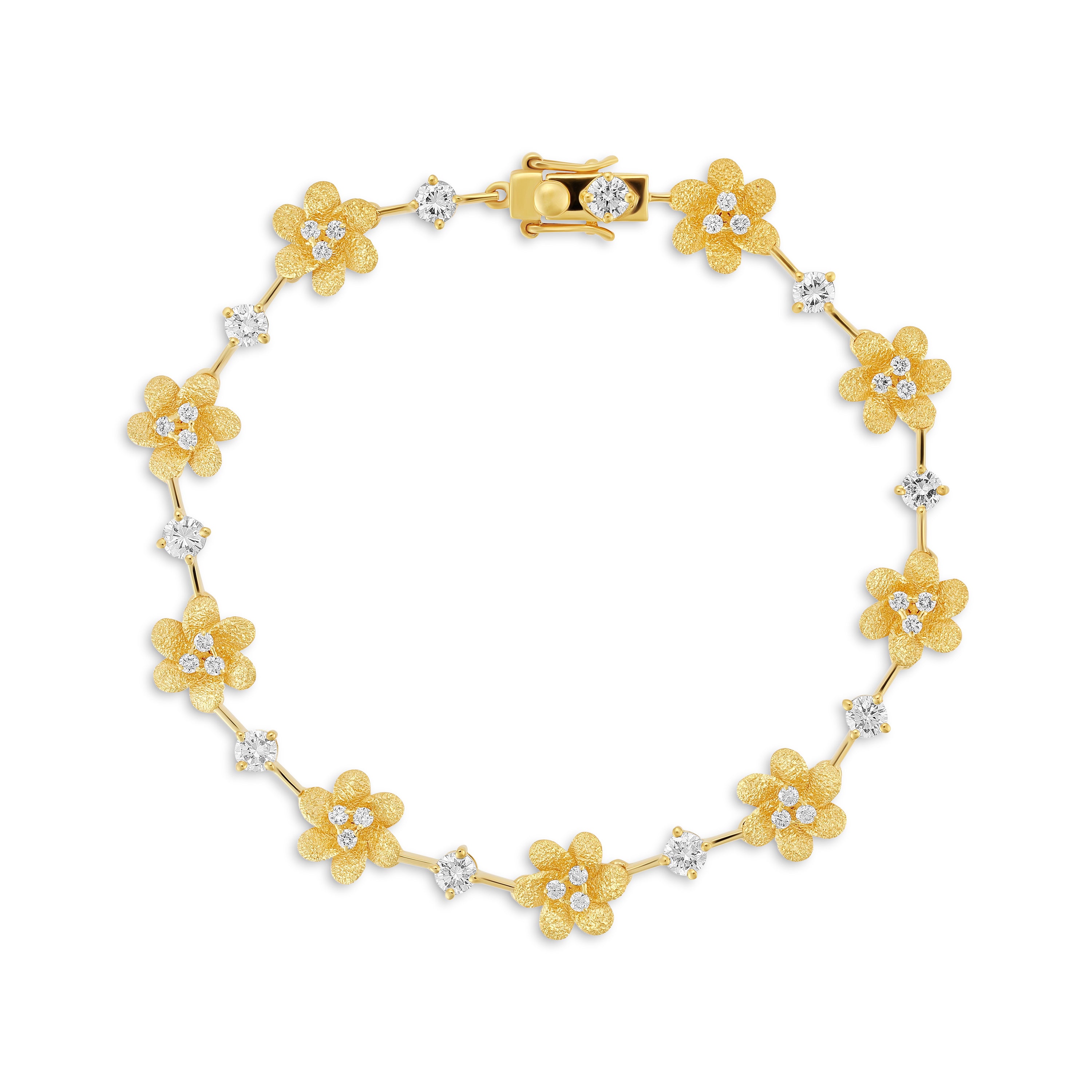 Petite Motif Fleur Bracelet (16 cm, 37 Pcs Diamonds)