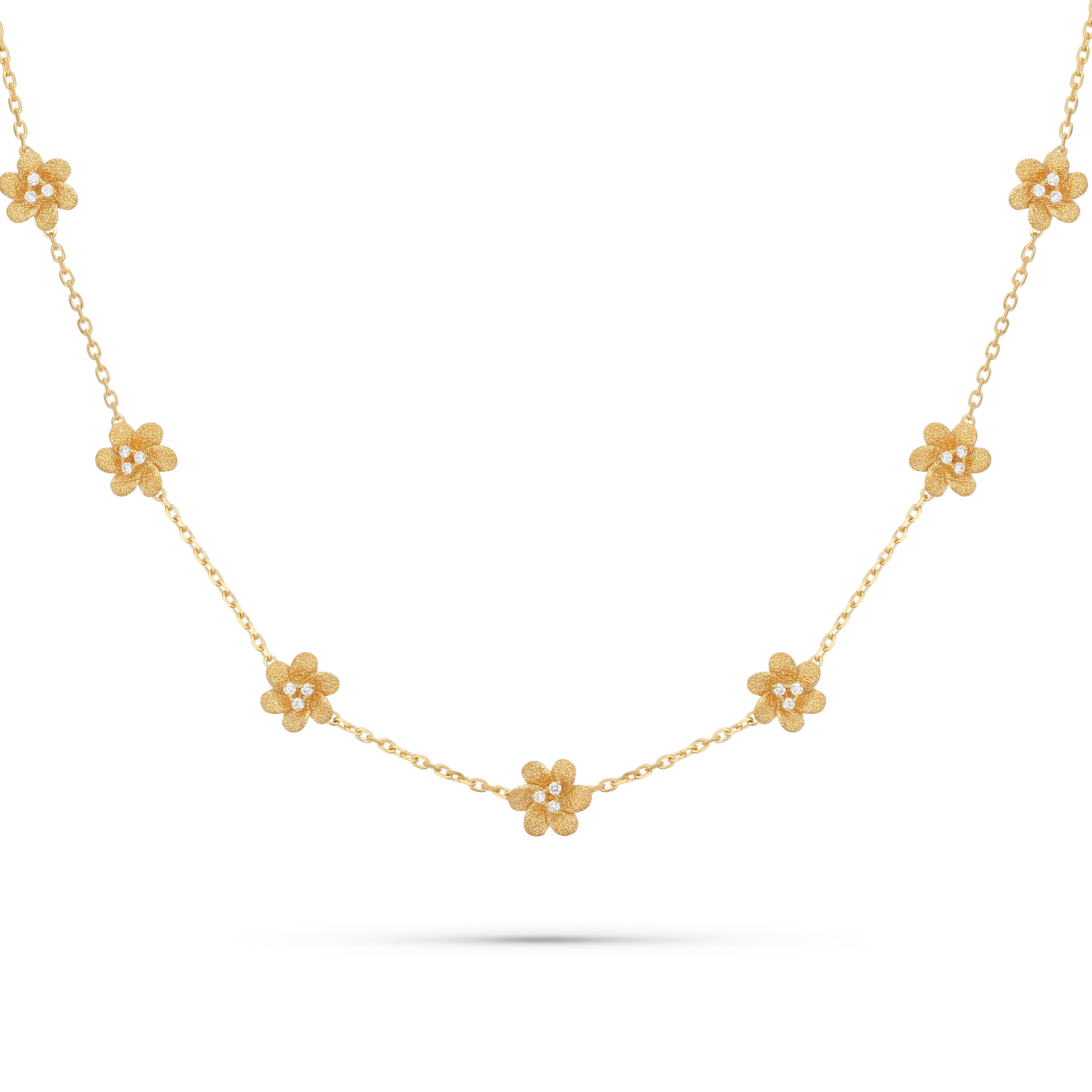 Petite 7 Motif Fleur Necklace