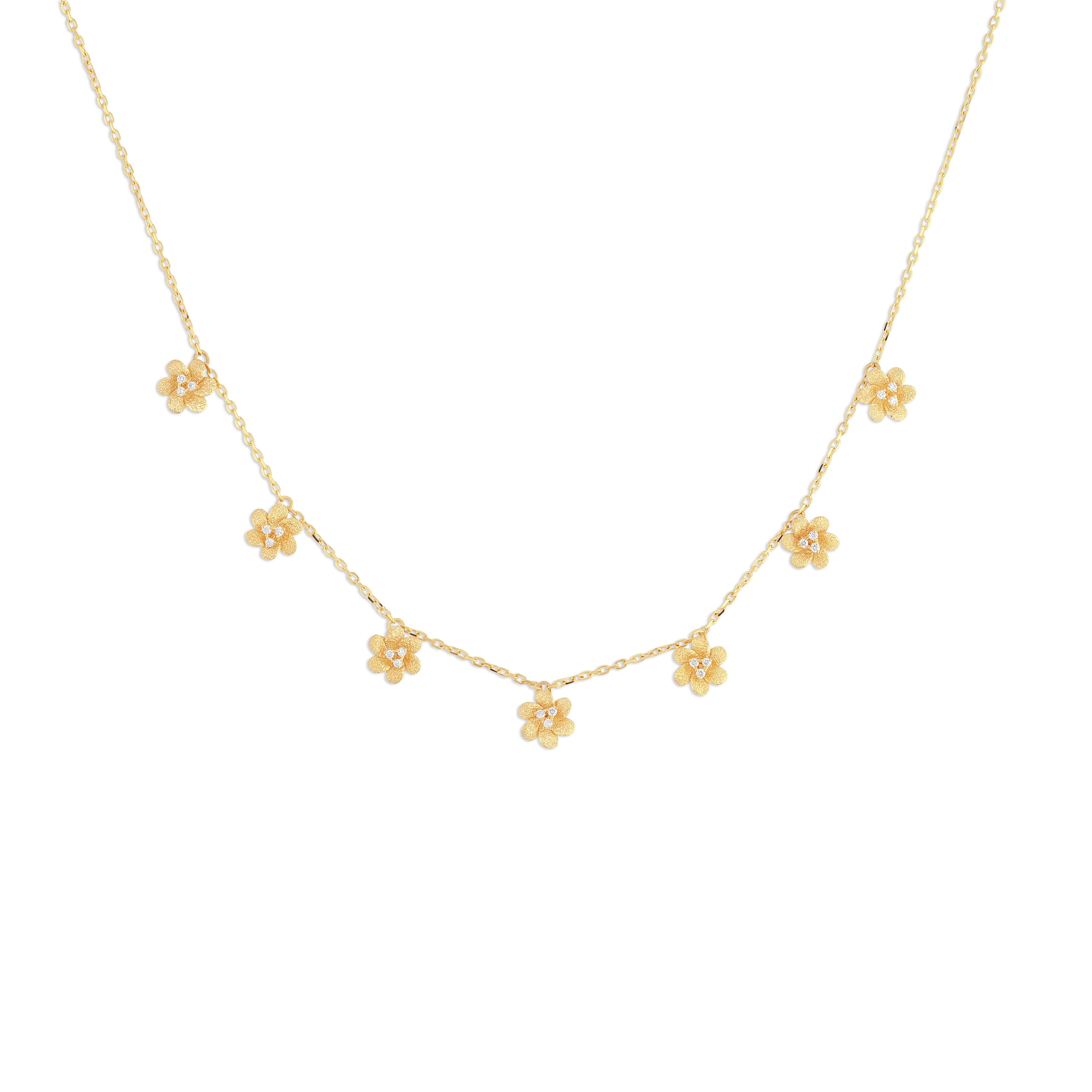 Petite 7 Motif Fleur Necklace