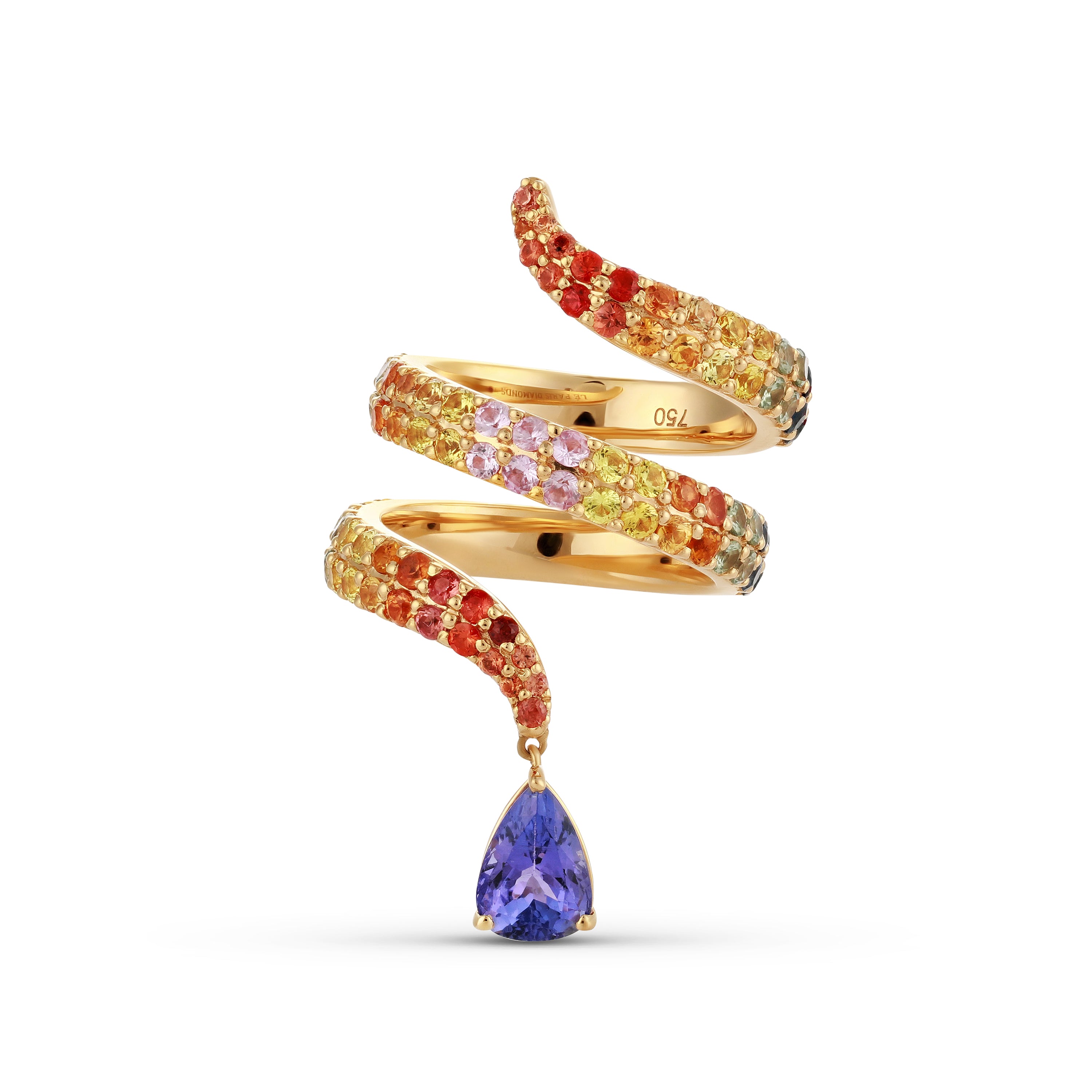 Spirale Trois Emotion Pavé Ring