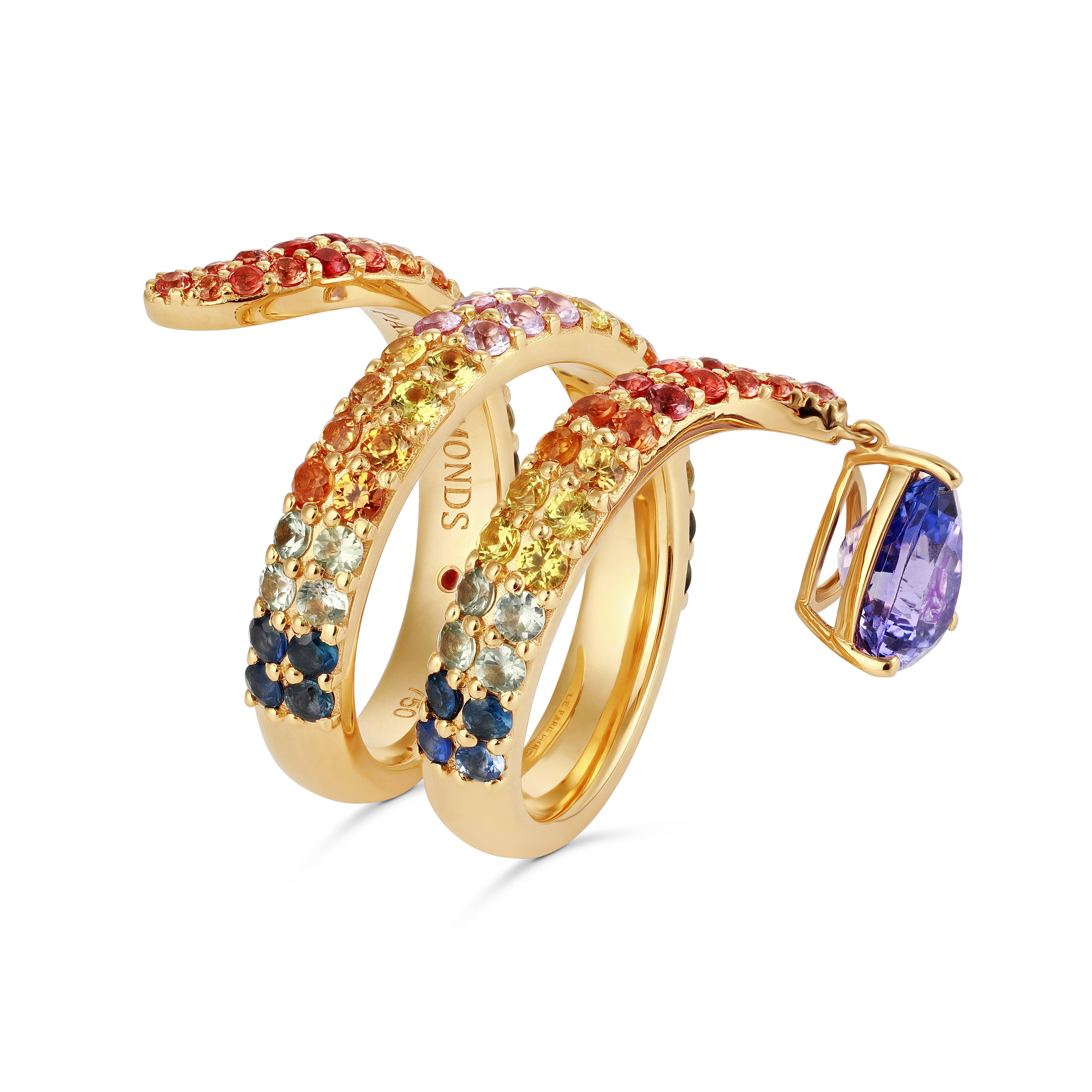 Spirale Trois Emotion Pavé Ring