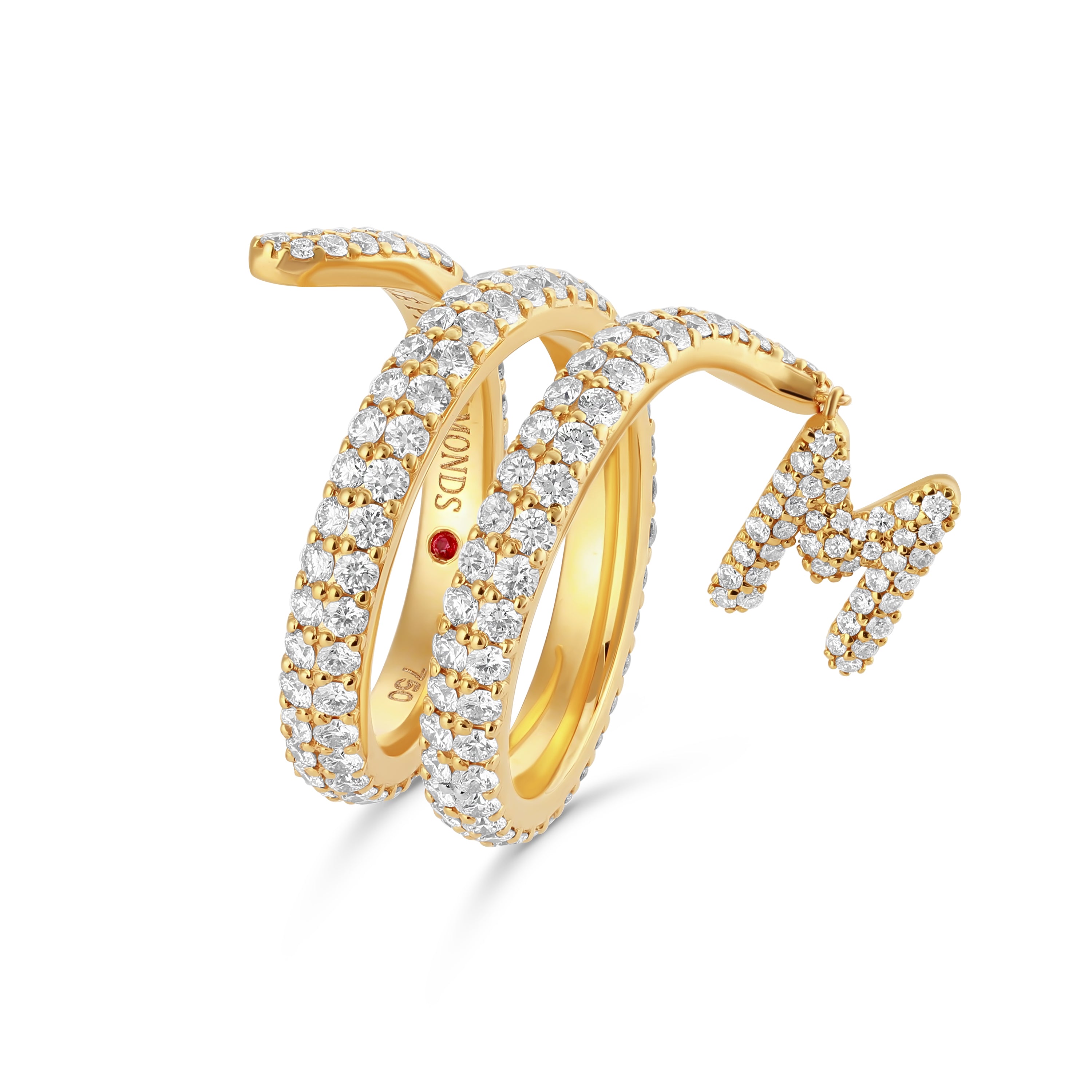 Spirale Trois Pavé Ring