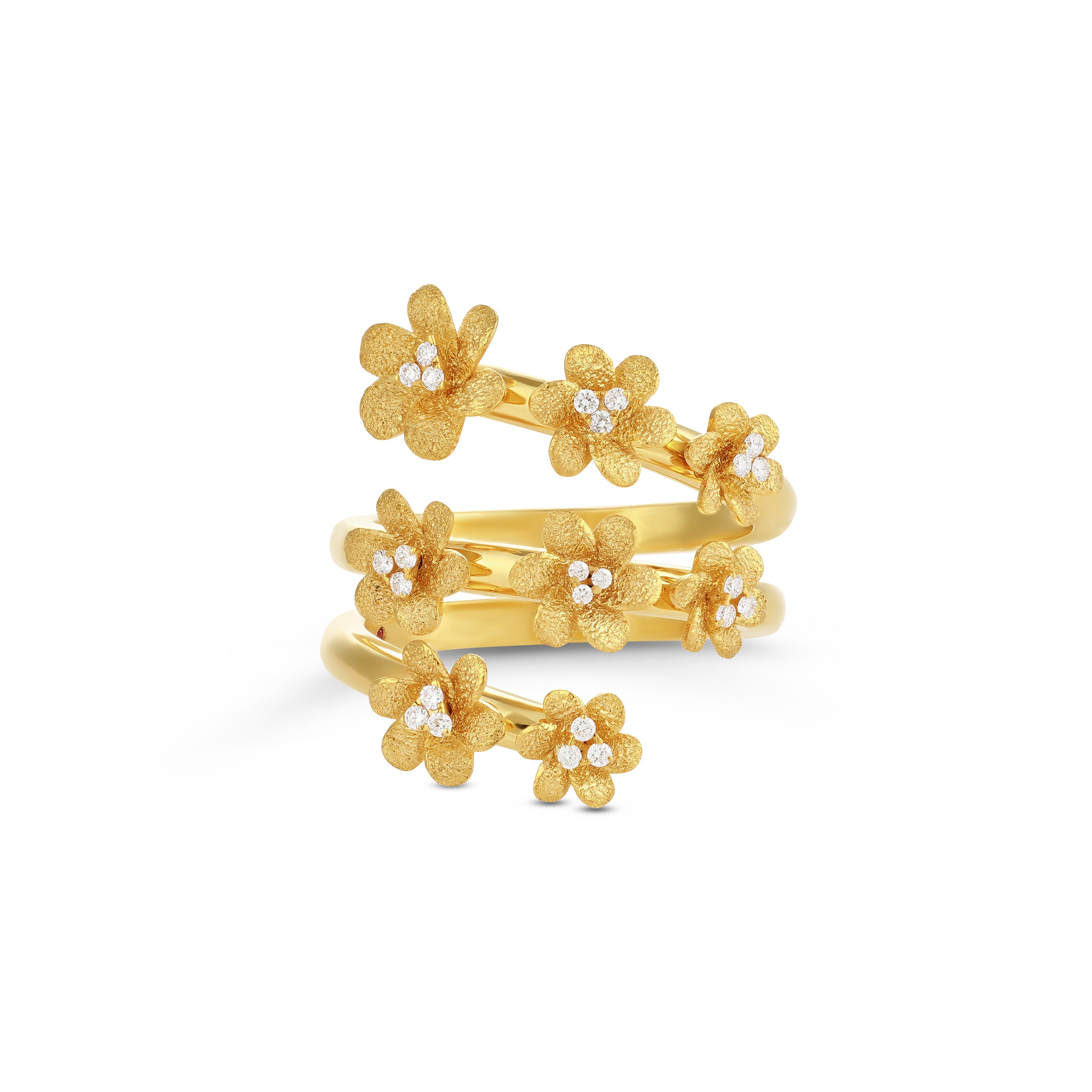 Fleur Spirale Diamond Ring