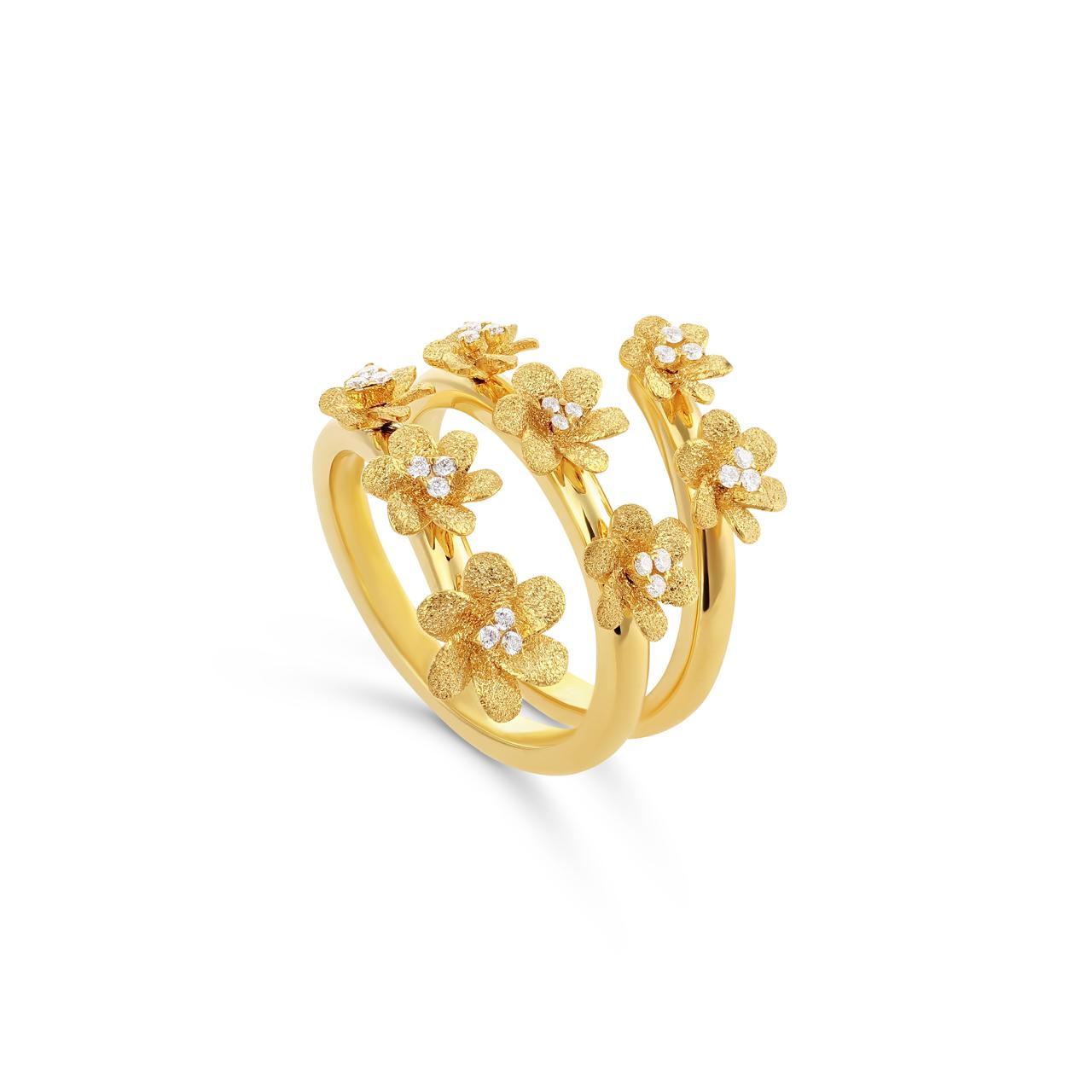 Fleur Spirale Diamond Ring