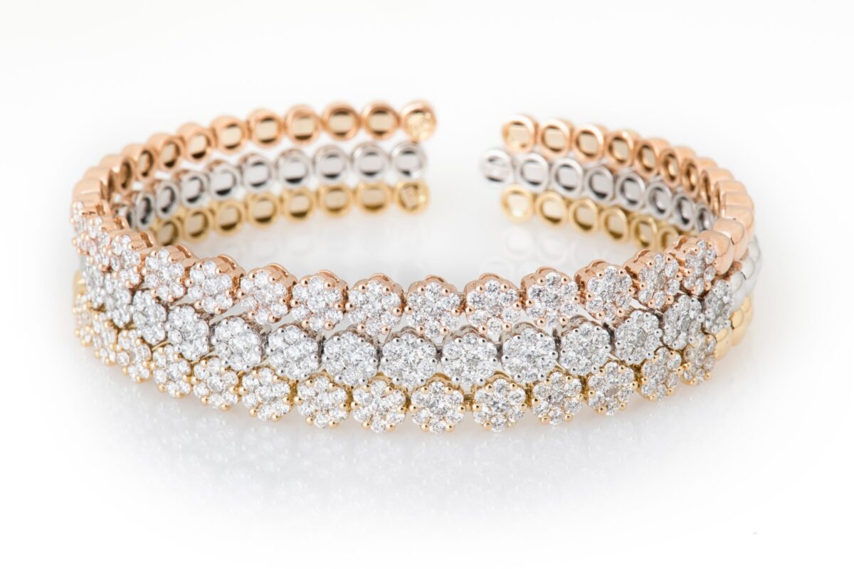 Duo-Tone Diamond Tennis Bracelet