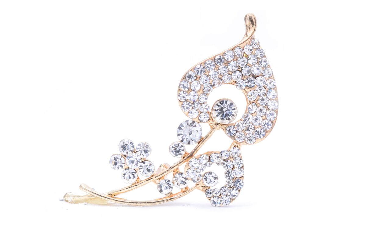 Leaf of Elegance Diamond Brooch