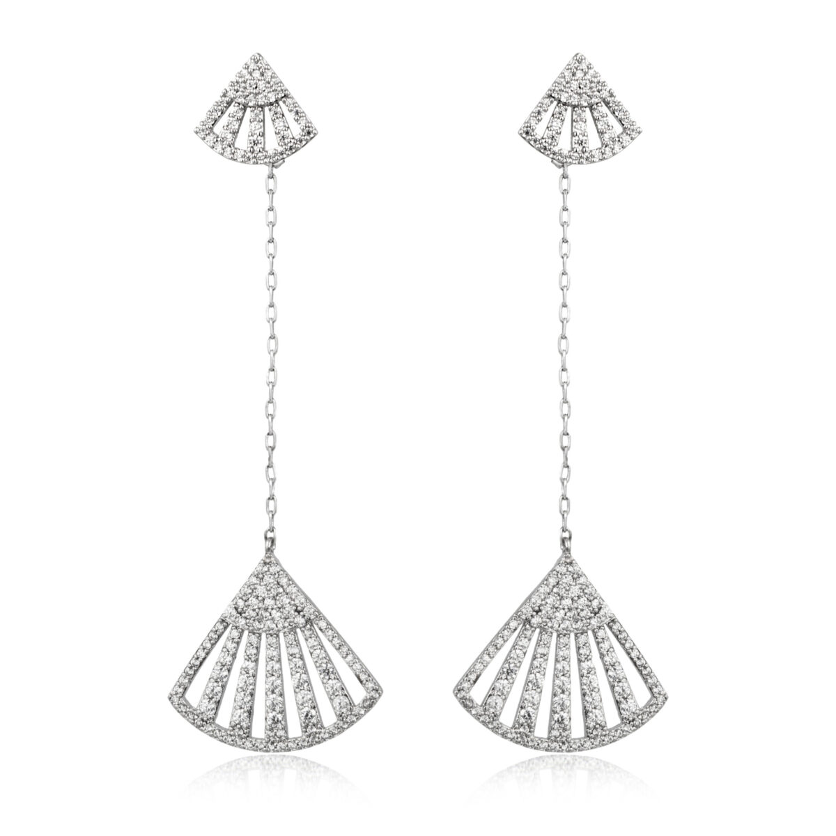 Modern Threader Diamond Earrings